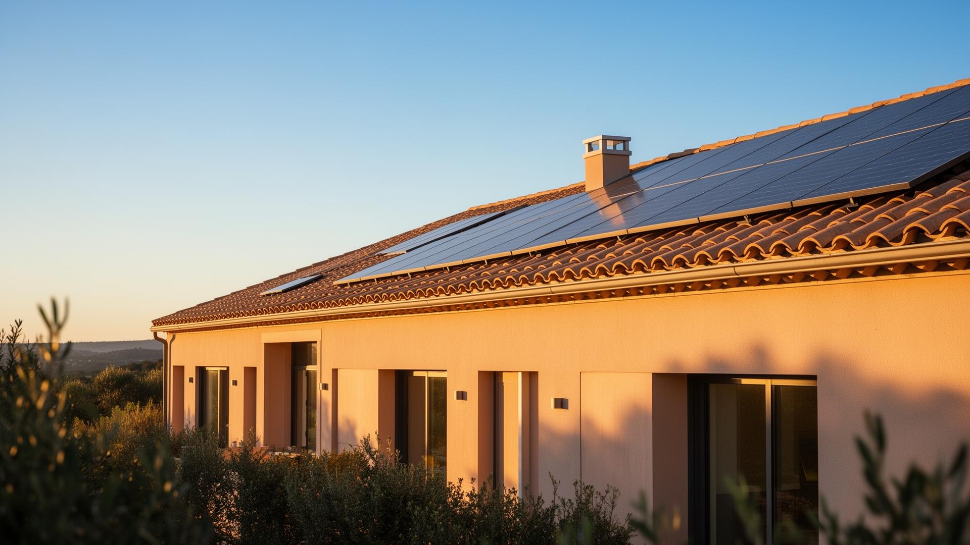 Bâtiment équipé en photovoltaïque dans l'Hérault — rénovation énergétique MT-ISO